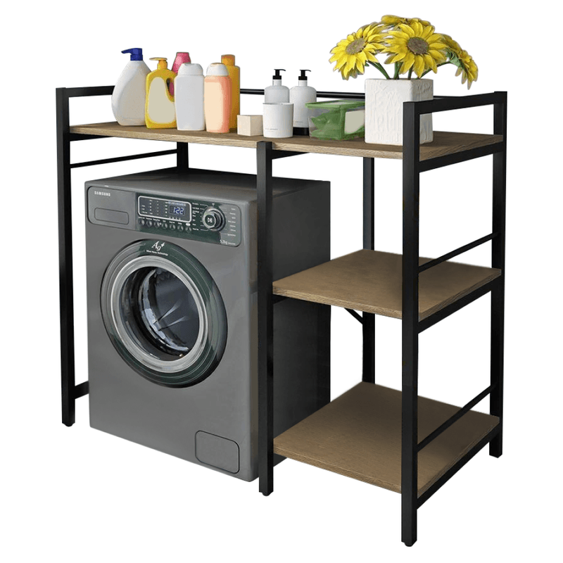 Casa si Gradina - Mobilier - Mobilier baie - Etajere baie - Raftul deasupra masinii de spalat, stejar/negru, BARNET - Infinity.ro