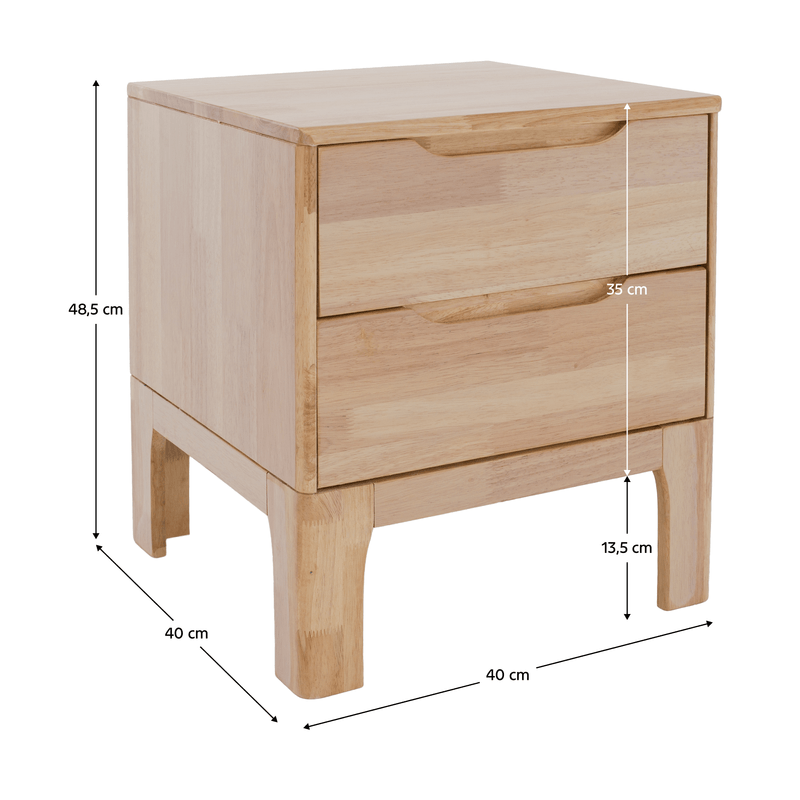 Casa si Gradina - Mobilier - Comode si corpuri - Noptiere - Noptiera, lemn masiv, naturala, FERB - Infinity.ro