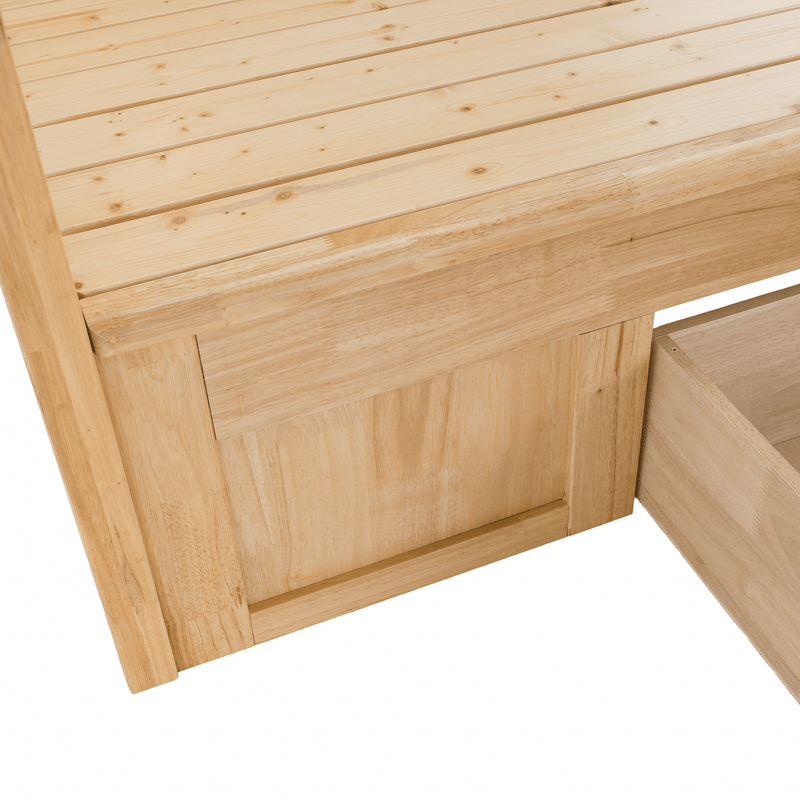 Casa si Gradina - Mobilier - Paturi si accesorii - Paturi - Pat matrimonial, 160x200, lemn masiv, natural, SHEILA - Infinity.ro