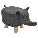 Casa si Gradina - Mobilier - Mobilier copii - Mobilier camera copiilor - Taburet in forma de elefant, gri/natural, BALBO - Infinity.ro