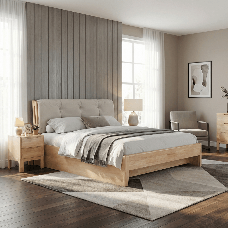 Casa si Gradina - Mobilier - Comode si corpuri - Noptiere - Noptiera, lemn masiv, naturala, FERB - Infinity.ro