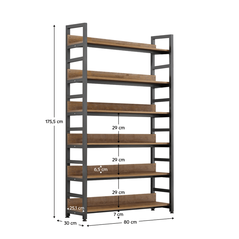 Casa si Gradina - Mobilier - Biblioteci si rafturi - Etajere - Raft, stejar inchis/negru, JANEL TYP 2 - Infinity.ro
