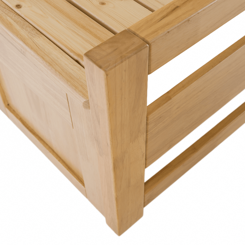 Casa si Gradina - Mobilier - Paturi si accesorii - Paturi - Pat matrimonial, 180x200, lemn masiv, natural, SHEILA - Infinity.ro