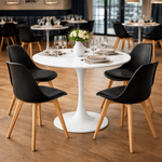 Casa si Gradina - Mobilier - Mese si birouri - Mese bucatarie si dining - Masa dining, runda, alb mat, diametru 110 cm, REVENTON NEW - Infinity.ro