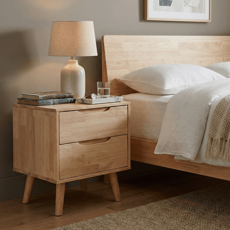 Casa si Gradina - Mobilier - Comode si corpuri - Noptiere - Noptiera, lemn masiv, naturala, BRUNI - Infinity.ro