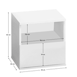 Casa si Gradina - Mobilier - Comode si corpuri - Noptiere - Noptiera, alb, DOLI - Infinity.ro
