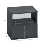 Casa si Gradina - Mobilier - Comode si corpuri - Noptiere - Noptiera, grafit, DOLI - Infinity.ro
