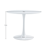 Casa si Gradina - Mobilier - Mese si birouri - Mese bucatarie si dining - Masa dining, runda, alb mat, diametru 110 cm, REVENTON NEW - Infinity.ro