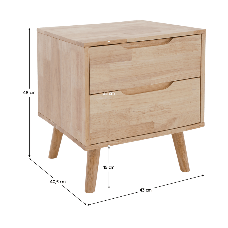 Casa si Gradina - Mobilier - Comode si corpuri - Noptiere - Noptiera, lemn masiv, naturala, BRUNI - Infinity.ro