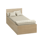 Casa si Gradina - Mobilier - Paturi si accesorii - Paturi - Pat cu somiera metalic si spatiu de depozitare, 90x200, stejar sonoma, DOLI - Infinity.ro