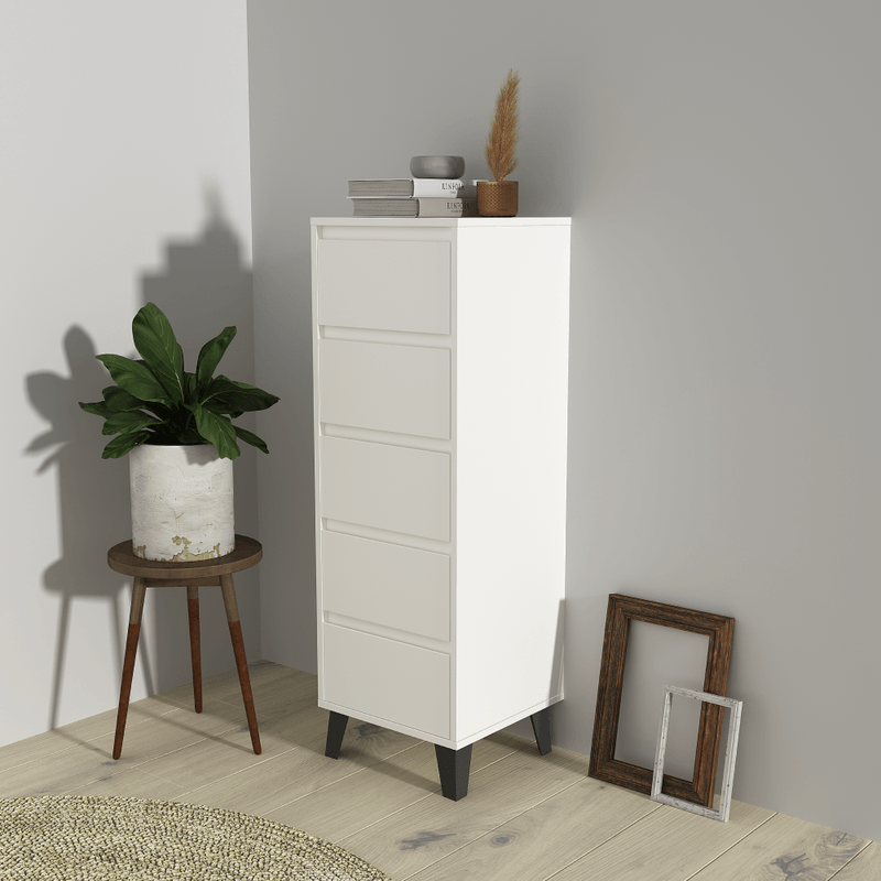 Casa si Gradina - Mobilier - Comode si corpuri - Comode - Comoda, alba, BOGAN 5S40 - Infinity.ro