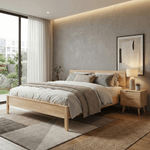 Casa si Gradina - Mobilier - Comode si corpuri - Noptiere - Noptiera, lemn masiv, naturala, BRUNI - Infinity.ro