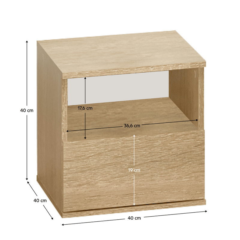 Casa si Gradina - Mobilier - Comode si corpuri - Noptiere - Noptiera, stejar sonoma, DOLI - Infinity.ro