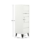 Casa si Gradina - Mobilier - Comode si corpuri - Comode - Comoda, alba, BOGAN 5S40 - Infinity.ro