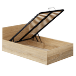 Casa si Gradina - Mobilier - Paturi si accesorii - Paturi - Pat cu somiera metalic si spatiu de depozitare, 120x200, stejar sonoma, DOLI - Infinity.ro