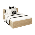 Casa si Gradina - Mobilier - Paturi si accesorii - Paturi - Pat cu somiera metalic si spatiu de depozitare, 140x200, stejar sonoma, DOLI - Infinity.ro