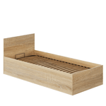 Casa si Gradina - Mobilier - Paturi si accesorii - Paturi - Pat cu somiera metalic si spatiu de depozitare, 90x200, stejar sonoma, DOLI - Infinity.ro