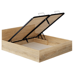 Casa si Gradina - Mobilier - Paturi si accesorii - Paturi - Pat cu somiera metalic si spatiu de depozitare, 180x200, stejar sonoma, DOLI - Infinity.ro