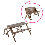 Casa si Gradina - Gradina si terasa - Mobilier exterior - Seturi mobila gradina - Masa de gradina/banca, 2in1, maro, ZAGIR - Infinity.ro