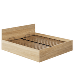Casa si Gradina - Mobilier - Paturi si accesorii - Paturi - Pat cu somiera metalic si spatiu de depozitare, 180x200, stejar sonoma, DOLI - Infinity.ro