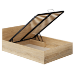 Casa si Gradina - Mobilier - Paturi si accesorii - Paturi - Pat cu somiera metalic si spatiu de depozitare, 140x200, stejar sonoma, DOLI - Infinity.ro