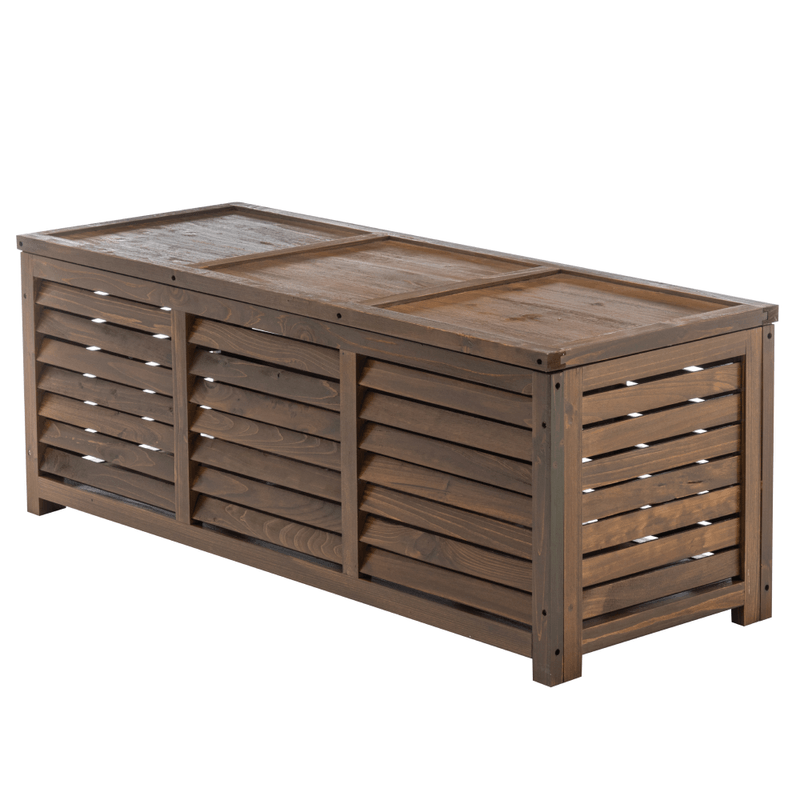 Casa si Gradina - Gradina si terasa - Mobilier exterior - Dulapuri si lazi depozitare exterior - Cutie de depozitare pentru gradina, maro, LADAM - Infinity.ro