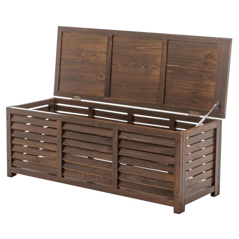 Casa si Gradina - Gradina si terasa - Mobilier exterior - Dulapuri si lazi depozitare exterior - Cutie de depozitare pentru gradina, maro, LADAM - Infinity.ro