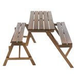 Casa si Gradina - Gradina si terasa - Mobilier exterior - Seturi mobila gradina - Masa de gradina/banca, 2in1, maro, ZAGIR - Infinity.ro