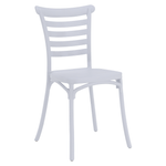 Casa si Gradina - Gradina si terasa - Mobilier exterior - Scaune si sezlonguri gradina - Scaun stivuibil, alb, SAVITO - Infinity.ro