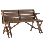Casa si Gradina - Gradina si terasa - Mobilier exterior - Seturi mobila gradina - Masa de gradina/banca, 2in1, maro, ZAGIR - Infinity.ro