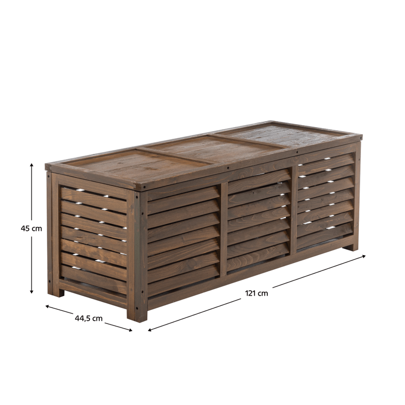Casa si Gradina - Gradina si terasa - Mobilier exterior - Dulapuri si lazi depozitare exterior - Cutie de depozitare pentru gradina, maro, LADAM - Infinity.ro
