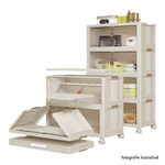 Casa si Gradina - Mobilier - Mobilier copii - Mobilier camera copiilor - Dulap pliabil, alb/maro, plastic, POSA TYP 1 - Infinity.ro