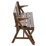 Casa si Gradina - Gradina si terasa - Mobilier exterior - Seturi mobila gradina - Masa de gradina/banca, 2in1, maro, ZAGIR - Infinity.ro