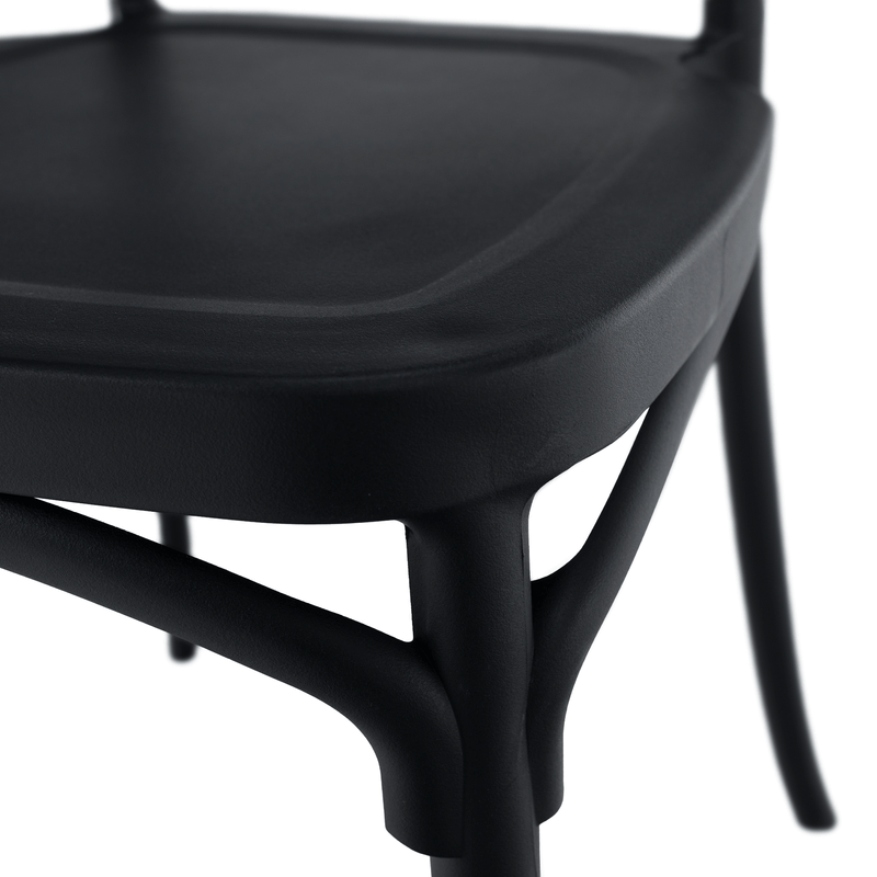 Casa si Gradina - Gradina si terasa - Mobilier exterior - Scaune si sezlonguri gradina - Scaun stivuibil, negru, SAVITO - Infinity.ro