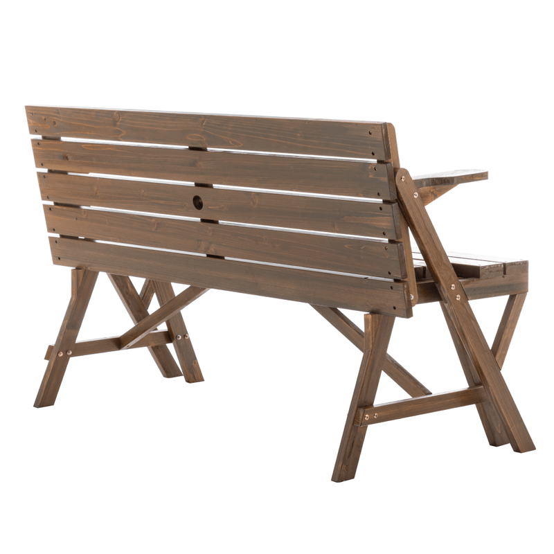 Casa si Gradina - Gradina si terasa - Mobilier exterior - Seturi mobila gradina - Masa de gradina/banca, 2in1, maro, ZAGIR - Infinity.ro