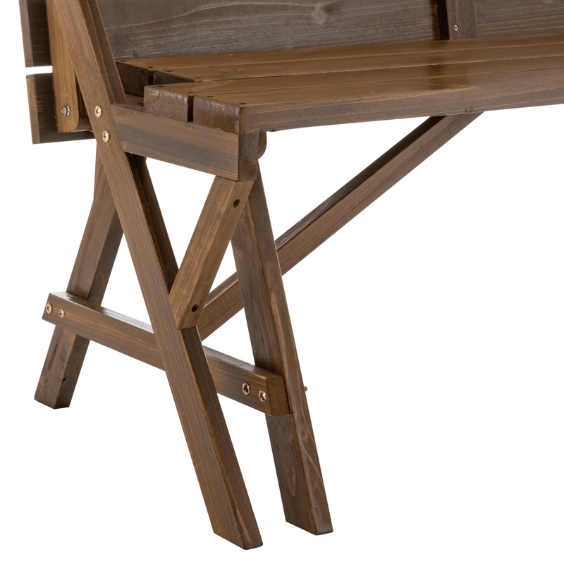 Casa si Gradina - Gradina si terasa - Mobilier exterior - Seturi mobila gradina - Masa de gradina/banca, 2in1, maro, ZAGIR - Infinity.ro