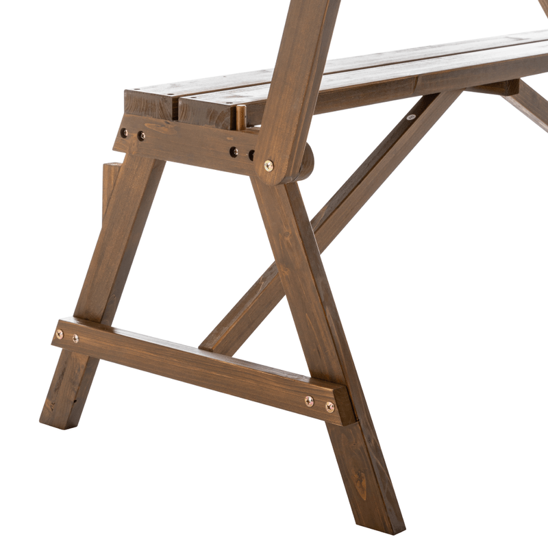 Casa si Gradina - Gradina si terasa - Mobilier exterior - Seturi mobila gradina - Masa de gradina/banca, 2in1, maro, ZAGIR - Infinity.ro