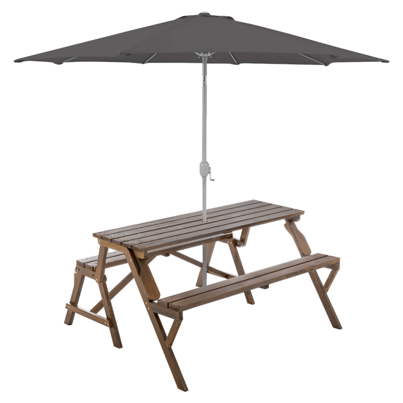 Casa si Gradina - Gradina si terasa - Mobilier exterior - Seturi mobila gradina - Masa de gradina/banca, 2in1, maro, ZAGIR - Infinity.ro