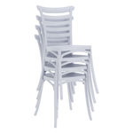 Casa si Gradina - Gradina si terasa - Mobilier exterior - Scaune si sezlonguri gradina - Scaun stivuibil, alb, SAVITO - Infinity.ro