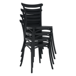 Casa si Gradina - Gradina si terasa - Mobilier exterior - Scaune si sezlonguri gradina - Scaun stivuibil, negru, SAVITO - Infinity.ro