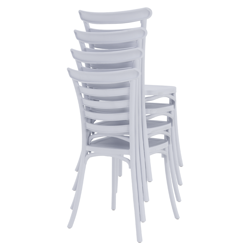 Casa si Gradina - Gradina si terasa - Mobilier exterior - Scaune si sezlonguri gradina - Scaun stivuibil, alb, SAVITO - Infinity.ro