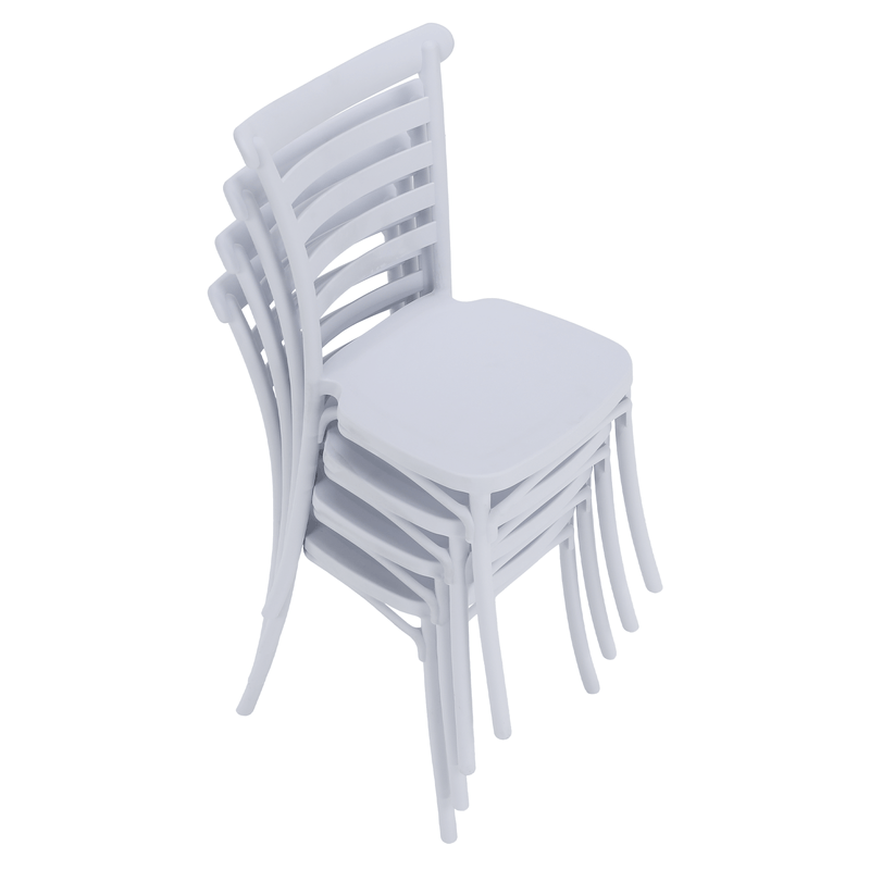 Casa si Gradina - Gradina si terasa - Mobilier exterior - Scaune si sezlonguri gradina - Scaun stivuibil, alb, SAVITO - Infinity.ro
