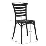 Casa si Gradina - Gradina si terasa - Mobilier exterior - Scaune si sezlonguri gradina - Scaun stivuibil, negru, SAVITO - Infinity.ro
