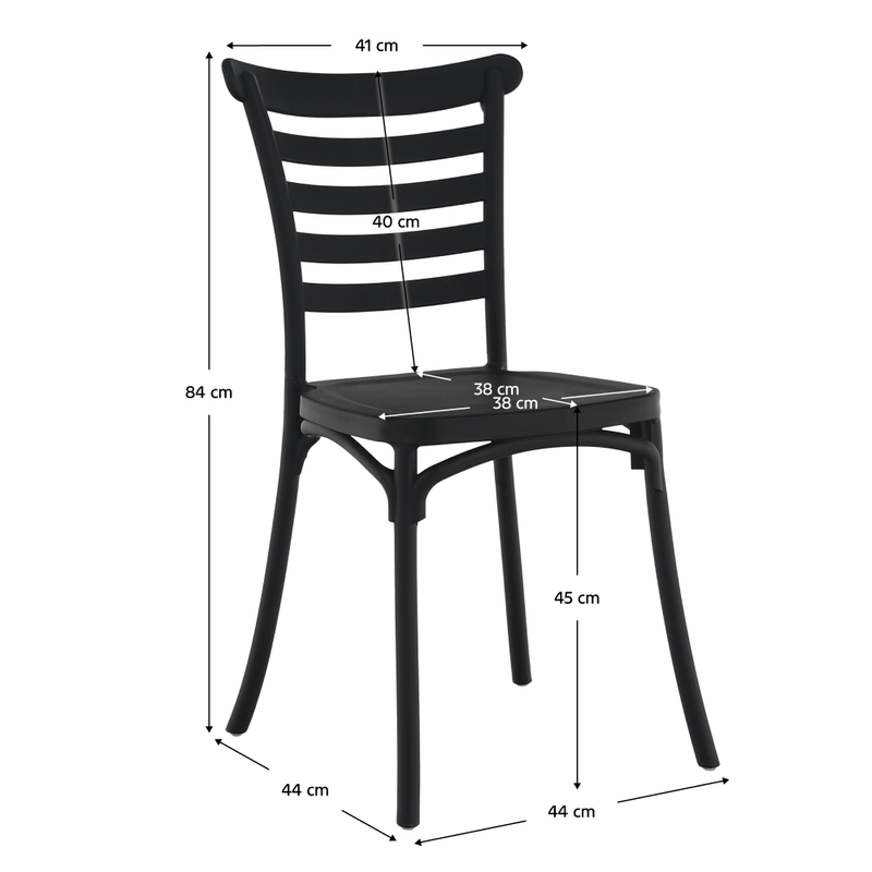 Casa si Gradina - Gradina si terasa - Mobilier exterior - Scaune si sezlonguri gradina - Scaun stivuibil, negru, SAVITO - Infinity.ro