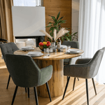 Casa si Gradina - Mobilier - Mese si birouri - Mese bucatarie si dining - Masa de sufragerie, stejar, diametru 120 cm, MAHIR TIP 2 - Infinity.ro