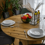 Casa si Gradina - Mobilier - Mese si birouri - Mese bucatarie si dining - Masa de sufragerie, stejar, diametru 120 cm, MAHIR TIP 2 - Infinity.ro