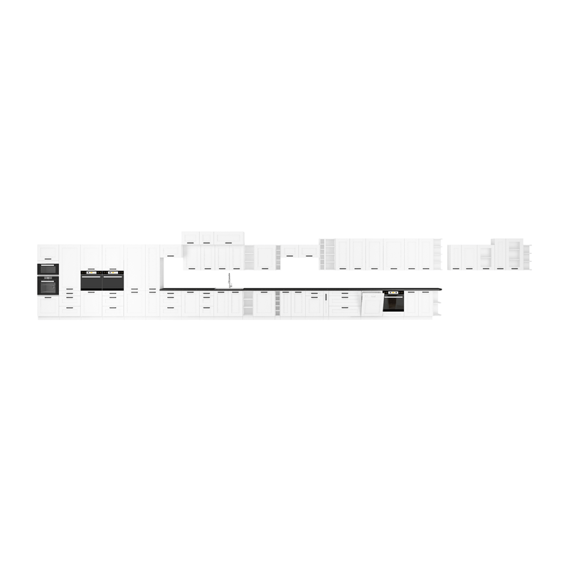 Casa si Gradina - Mobilier - Seturi de mobilier - Seturi bucatarie - Dulap inalt, cu rafturi, alb, LULA 60 DK-210 2F - Infinity.ro