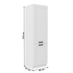 Casa si Gradina - Mobilier - Seturi de mobilier - Seturi bucatarie - Dulap inalt, cu rafturi, alb, LULA 60 DK-210 2F - Infinity.ro