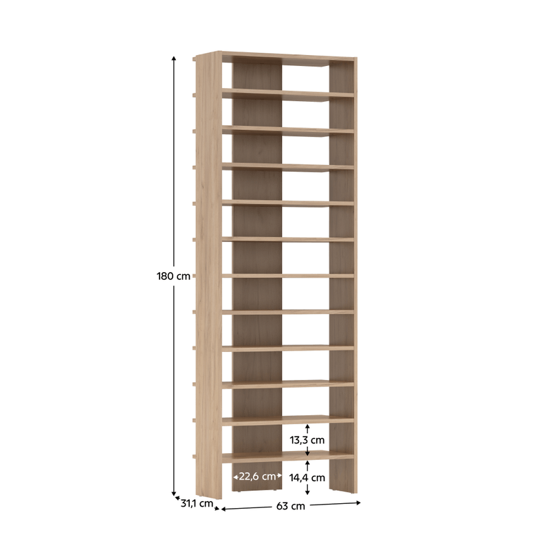 Casa si Gradina - Mobilier - Dulapuri si sifoniere - Dulapuri pantofi - Raft inalt/pantofar, stejar artizanal, OSKI - Infinity.ro