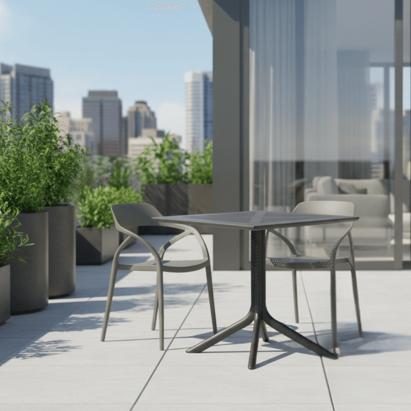 Casa si Gradina - Gradina si terasa - Mobilier exterior - Mese gradina - Masa de gradina, neagra, DENTON NEW - Infinity.ro
